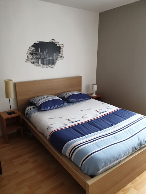 Room with private bathroom, renovated home