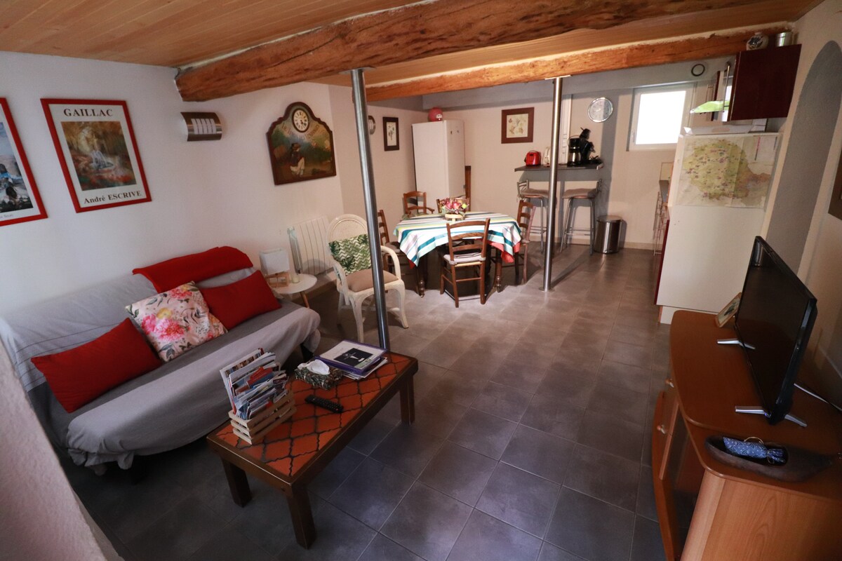 Top Airbnb: 2-room apartment on the ground floor, ideal for visits a Gaillac