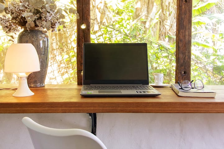 Separate bedroom desk