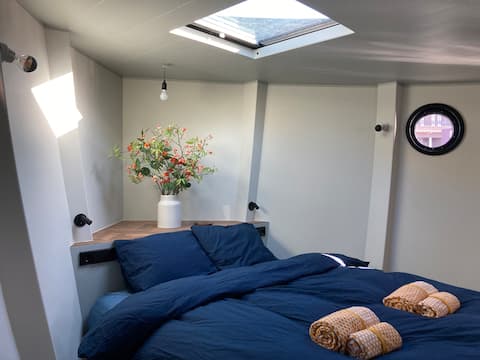 Bed on board  in Amsterdam, with bikes ; -)