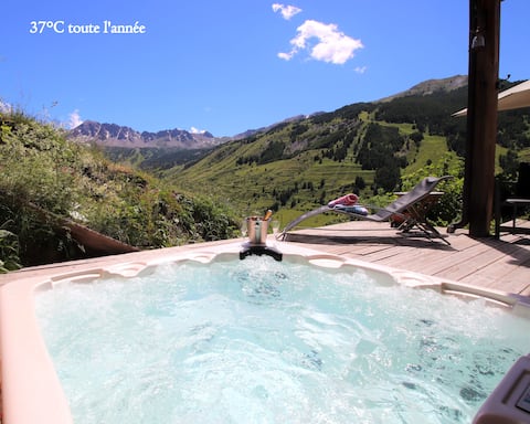Chalet with Pool, Hot tub, Mountain View 19 pers