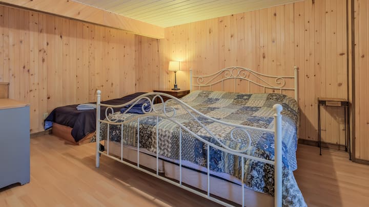 Habitación en el sótano  (cama king + cama individual)