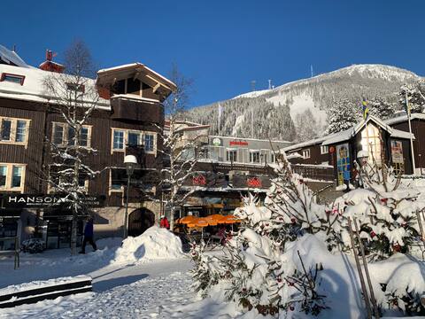 Åre Travel In the middle of Åre 2 -panorama Åre Torg ski in