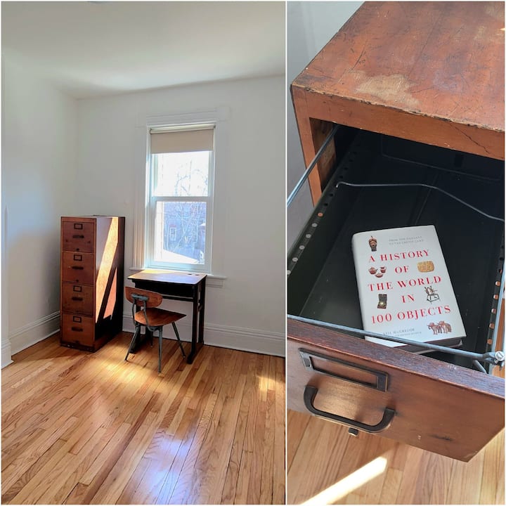 书房-我们打造了这个房间，您可以将其用于各种物品：瑜伽、客房或工作。