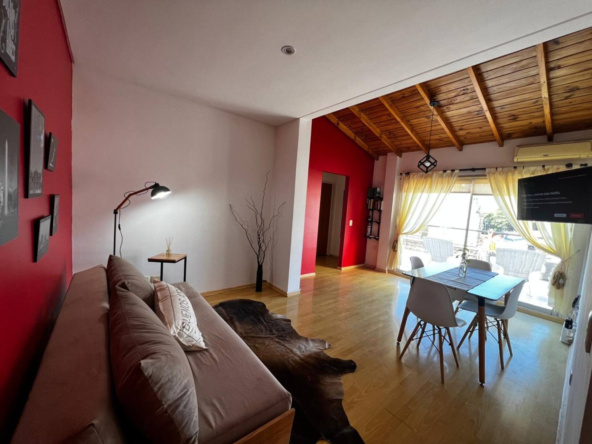 Apartamento de 1 quarto com terraço e churrasqueira em Almagro