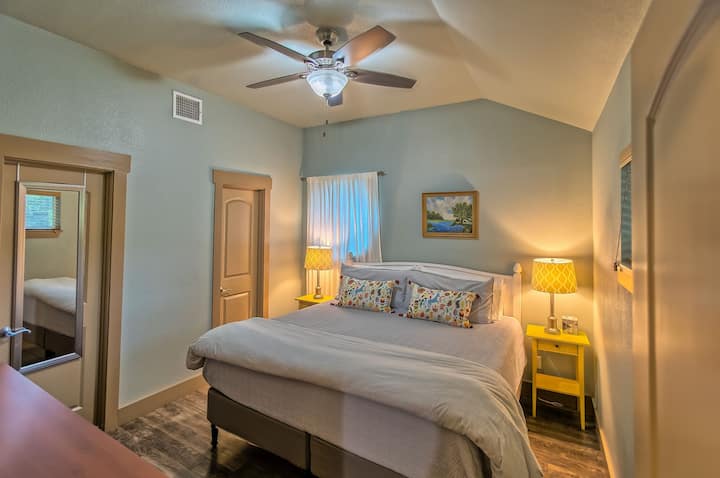 Comfy King bed master suite.