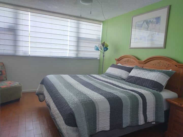 ห้องนอนหลักพร้อม Broyhill Fruniture และเตียงคิงไซส์