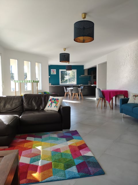 New house in upper Ardèche, magnificent view.