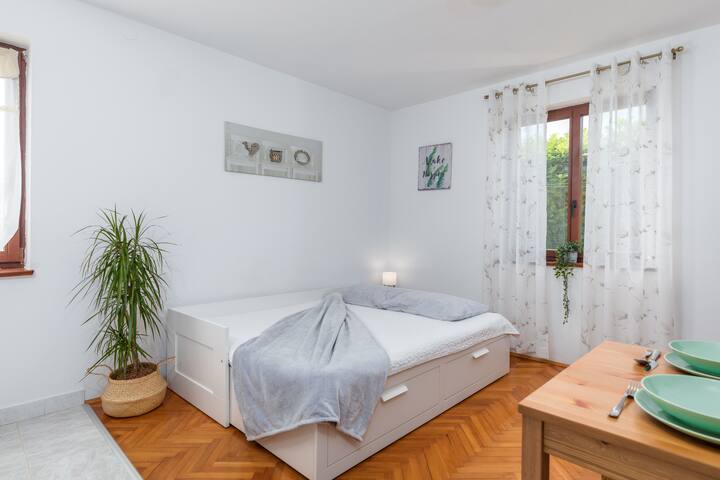 Საძინებელი და სასტუმრო ოთახი