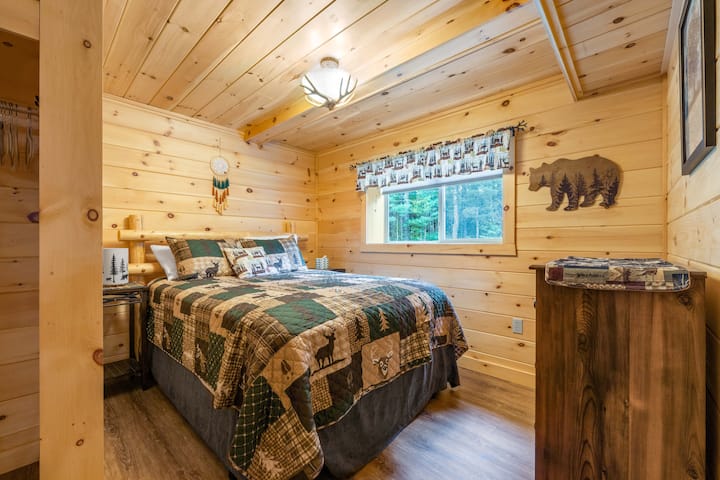 The third of our three bedrooms, this one on the lower level and another queen for two!