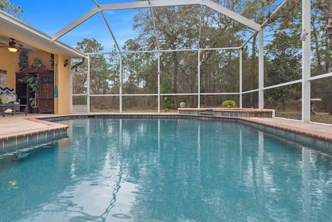 Private luxurious pool/spa home. 2acre sanctuary.