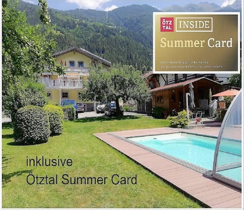 Successful Airbnb property: Apartment, center of Oetz with pool, playground in Oetz