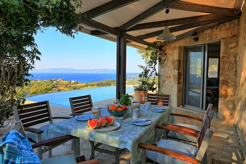 Old Skala, amazing views and infinity pool