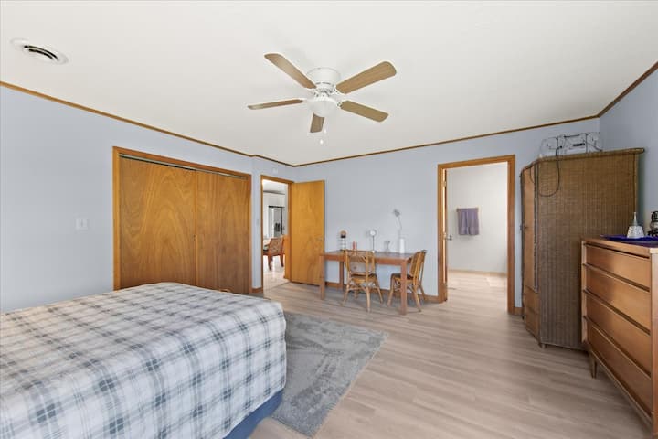 There is large writing desk in the Master Bedroom
