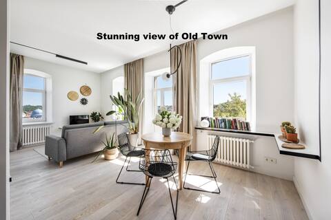 Old Town view with balcony apartment