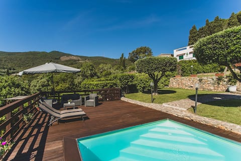 Ocean-view villa with pool