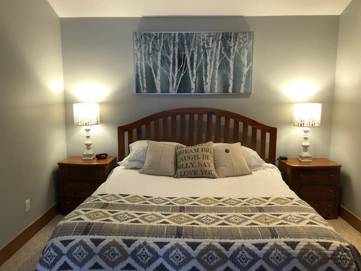 The Master Bedroom on the main floor - 1 King bed with attached full bath