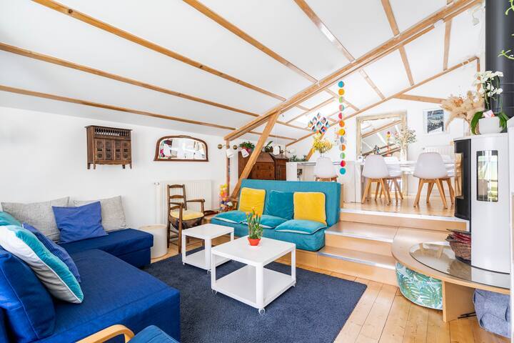 120m2 loft climatisé 4 ch. terrasse petit garage gallery image 3