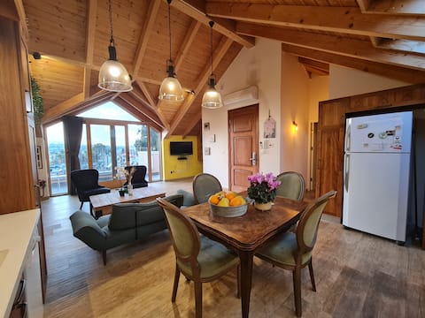 In magical Baka, luxury rooftop Chalet style