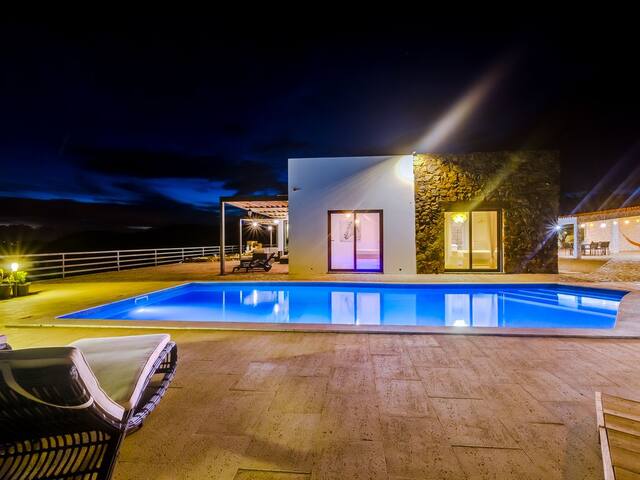 Dream vacation in a luxury villa with a sea view surrounded by nature