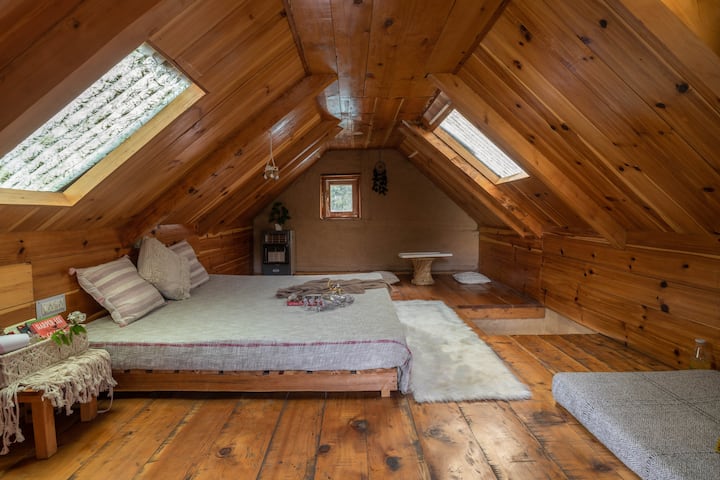  There's plenty of sunlight in the attic. You'll have a lot of space to yourself, and the privacy you need. 