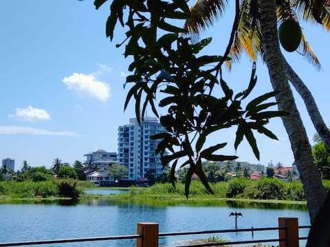 Backwater facing villa in Vytilla, Kochi