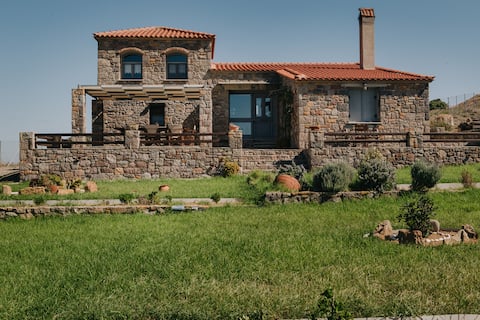 Renovated barn turns into elegant stone house