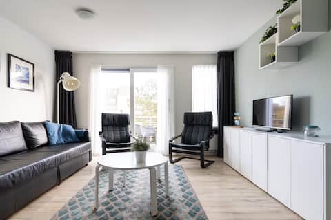 Successful Airbnb property: Luxurious 3 room apartment with sunny terrace in Hollum