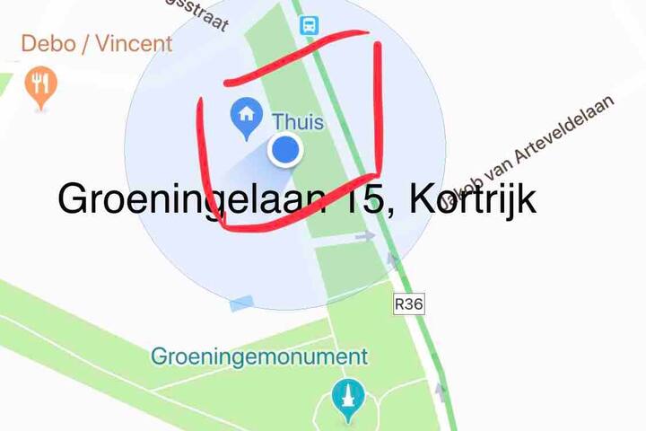 Kortrijk center: accommodation up to 8 guests
