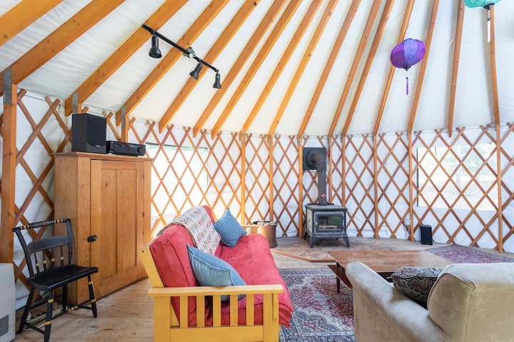 Private 4 Season Country Yurt Close to Town Yurts for Rent in