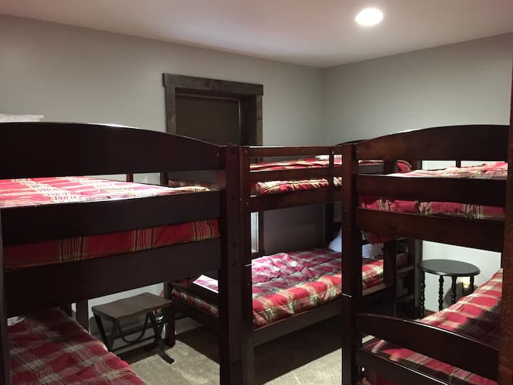 Lower-level bunk room!
