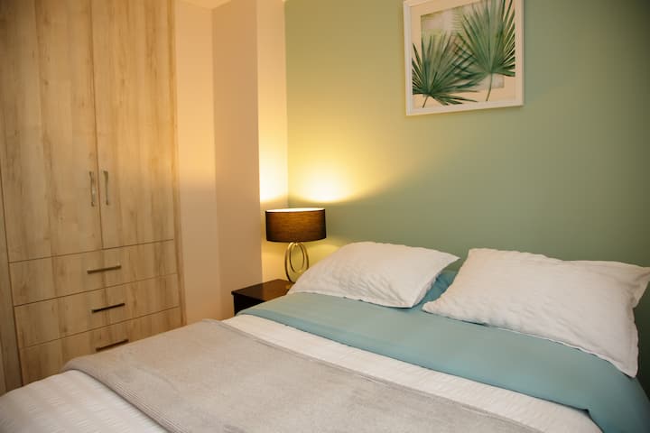 Bedroom 2: 2 seater bed
s with 3 hypoallergenic blankets. Room 2: Bed with  3 hypoallergenic blankets