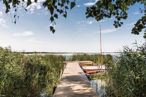 Lakefront house with lake view Sauna rowing boat