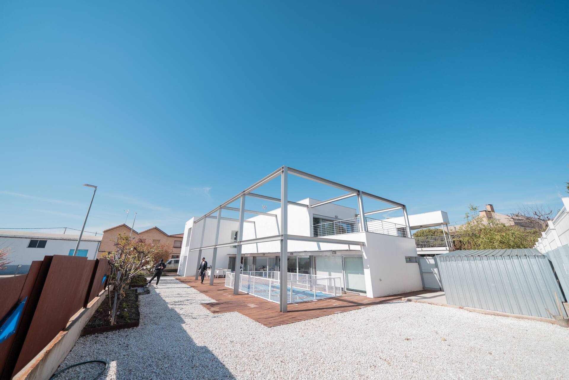 Casa BlancadeNavarra Country house design with pool