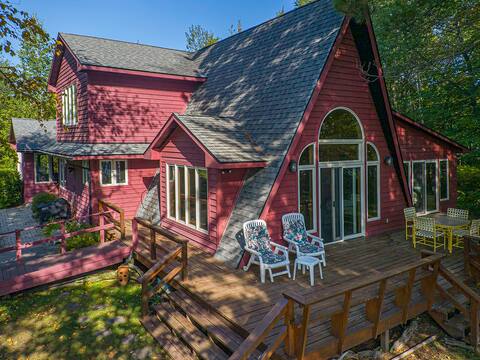 Waterfront modified A-frame on chain of 10 lakes