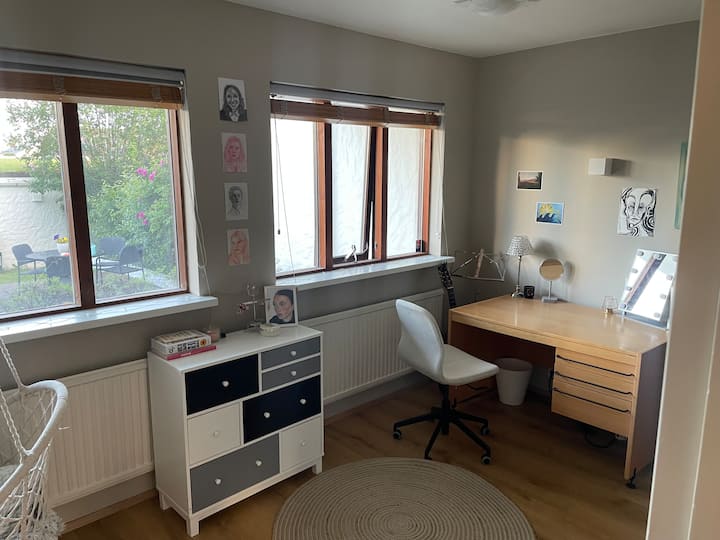 1st bedroom on the 1st floor. Spacious and has á 140cm wide bed