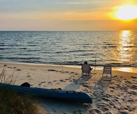 Silver Beach Sunset Bay Cottage on Private Beach Cottages for Rent