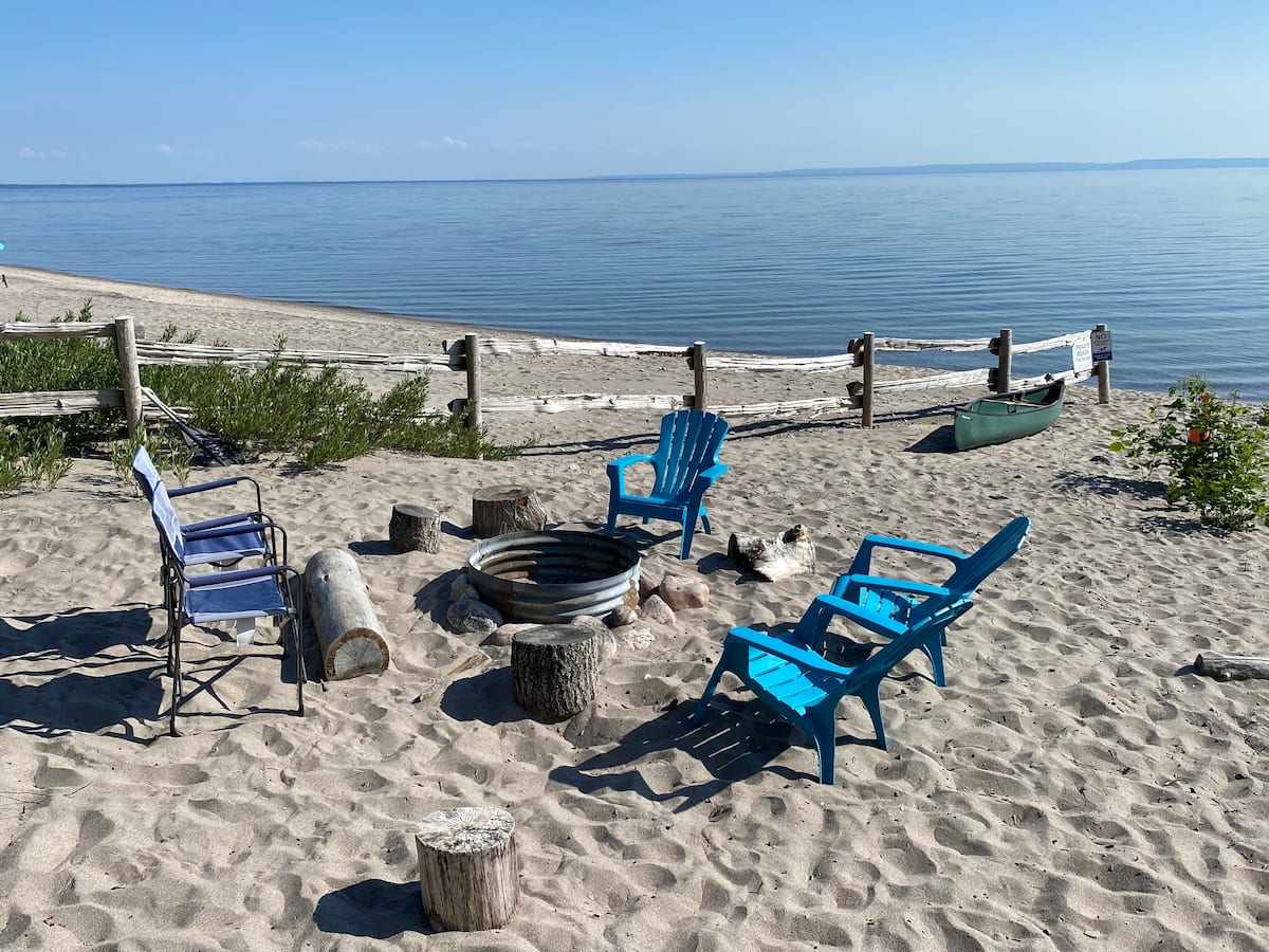 Beach side Fire Pit for evening campfires