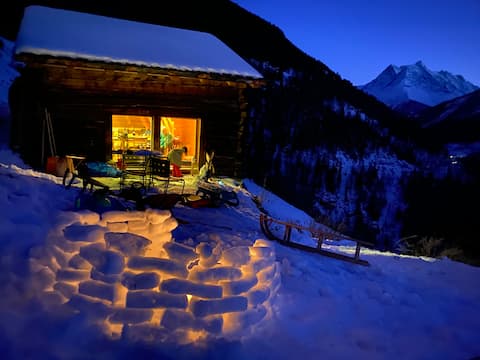 Old barn Saralex, Val d'Herens 1600 m Valais Alps