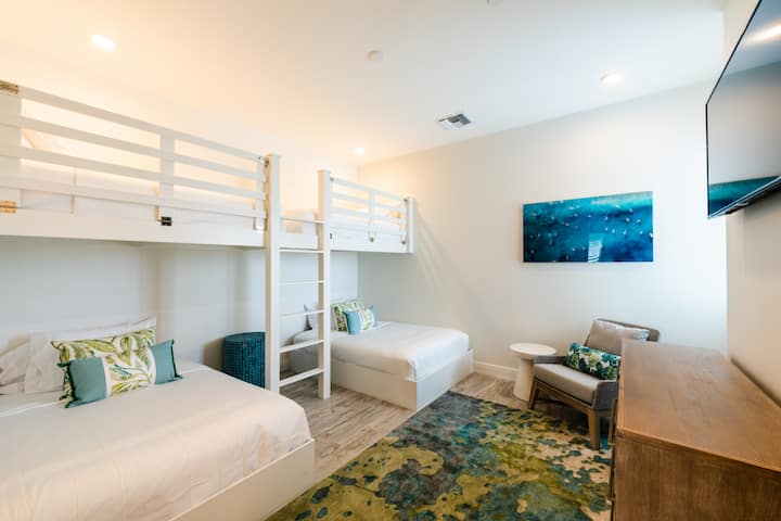 Spacious Bunk Bedroom for the kids or the adults. 