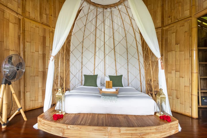 The Master Bedroom has a 7 meter high ceiling
