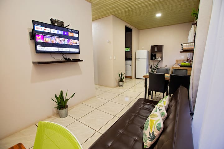 Паметен телевизор.
Вклучен е Netflix.