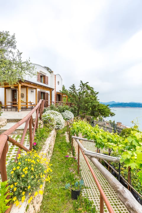 Villa with sea view garden terrace and parking