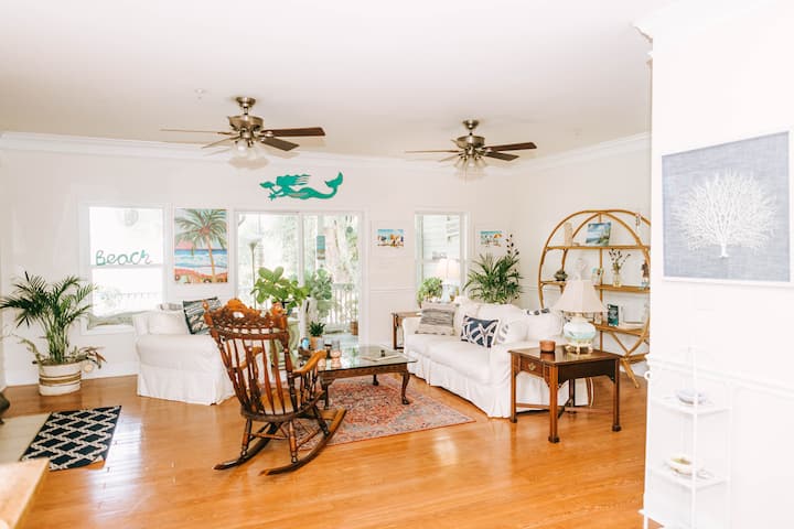 Artsy Beach House + Separate Studio Space! Views! - Tybee Island, GA