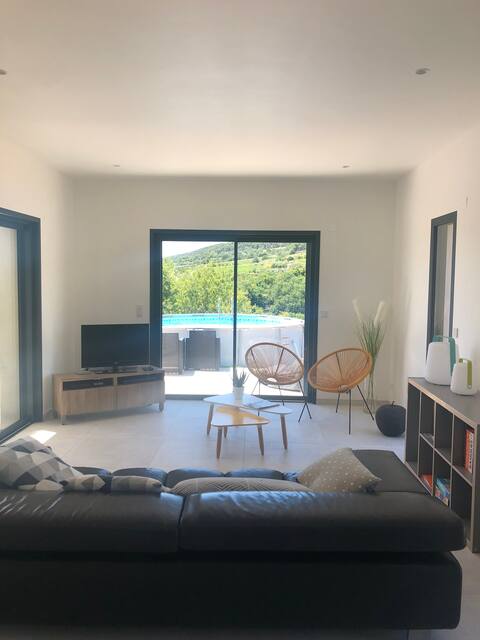NEW HOUSE ABOVE GROUND POOL - exceptional VIEW