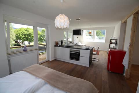 Top performing Airbnb: Vacation rentals on the sunny side, studio with a view of Titisee in Titisee Neustadt
