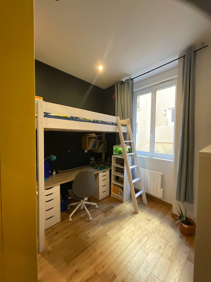 Chumba cha kulala cha 1: kitanda cha mezzanine cha viti 1