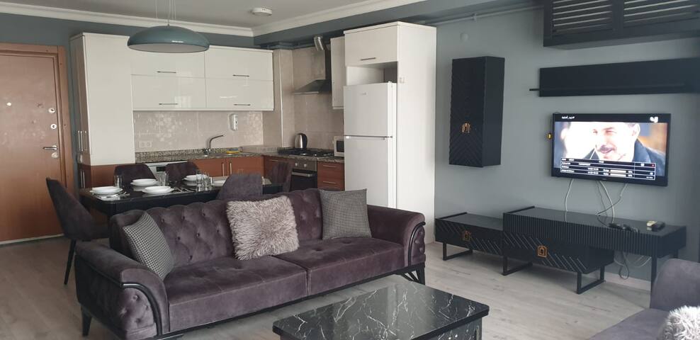 Close to Cevahir Mall, with city view terrace, 2+1