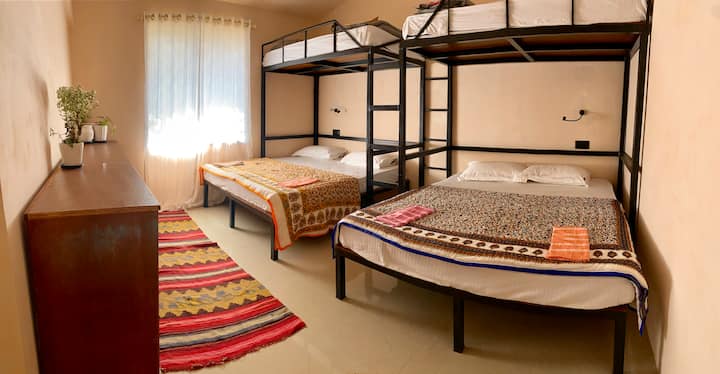 Master bedroom. Sleeps 6 with 2 queen beds and 2 king single. Plus ensuite.