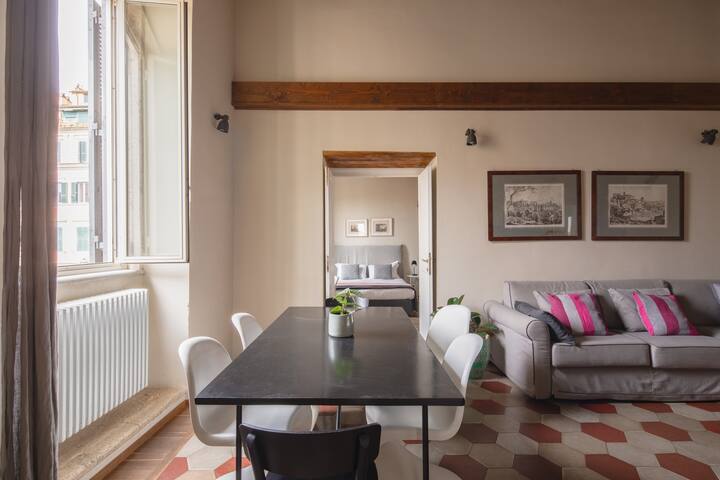 Appartamento di design a Trastevere con terrazzo privato e vista spettacolare gallery image 3